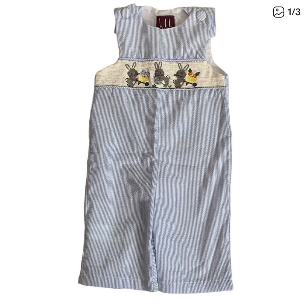 Lil‎ Cactus Easter Bunny Smocked Longall